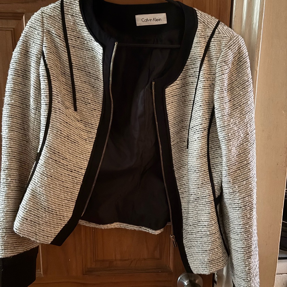 Calvin Klein Black and White Blazer
